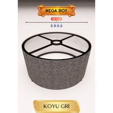Nurton Koyu Gri Lambader Başlığı 35 cm Mega Boy
