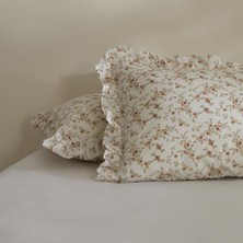 Belirtilmemiş Home Mizu Fırfırlı 2'li Yastık Kılıfı Offwhite