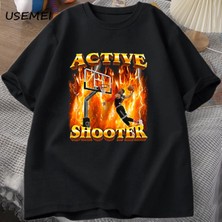 Tarzsokak Aktif Atıcı Grafik T Shirt Komik Meme Tshirt Pamuk Kısa Kollu O Boyun T-Shirt Adam Elbise Boy 2851