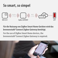 Belirtilmemiş Brennenstuhl Connect Zigbee Serisi IP68 Lisanslı Smart Home 115 cm Kablolu Su Dedektörü
