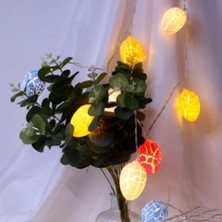 Nurton Buffer® 10LU Renkli Yumurta Şeklinde Dekoratif Dolama LED Aydınlatma