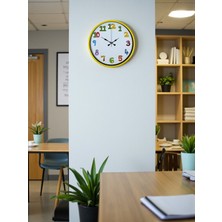 Nurton 36 cm Sarı Çocuk Odası Duvar Saati