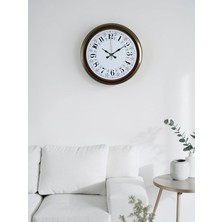 Nurton Eskitme Motifli 40 cm Metal Duvar Saati