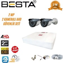 Nurton 2 Mp Ahd 1080P Gece Görüşlü 2 Kameralı Güvenlik Sistemi