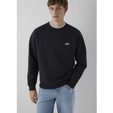 Mavi M0S10611-80022 Mavi Patch Nakışlı Erkek Sweatshirt