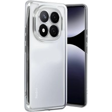 Nurton Mey Ithalat®   Redmi Note 14 Pro 5g Kılıf  Lensli Silikon - Gümüş
