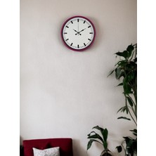 Nurton 36 cm Pembe Dekoratif Duvar Saati