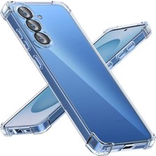 Case World Samsung Galaxy S26 Plus ile Uyumlu Kapak Kamera Korumalı Airbag Antishock Köşe Korumalı Şeffaf Silikon Kılıf