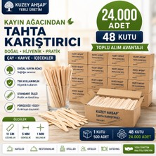 Kuzey Ahşap Kayın Ağacı Tahta Karıştırıcı 11 cm – 48 Kutu – 24.000 Adet
