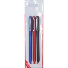 Esranın Dünyası 0.7 mm Yağ Bazlı Kapaklı Roller Kalem - Siyah-Kırmızı-Mavi
