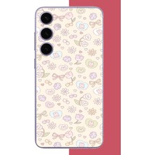 Aksesuarist Samsung Galaxy S24 Plus Uyumlu Lale Fiyonklu Pattern Baskılı Silikon Kılıf