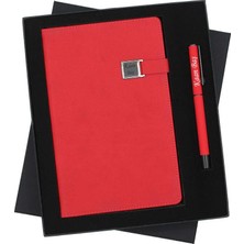 Hediye Rengi Isme Özel Exlucive Defter ve Roller Kalem Seti Tasarım Kutulu