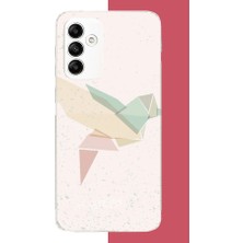 Aksesuarist Samsung Galaxy A05S Uyumlu Origami Kuş Baskılı Silikon Kılıf