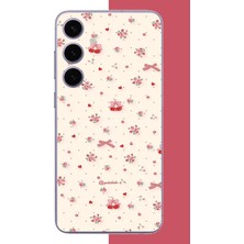 Aksesuarist Samsung Galaxy S24 Plus Uyumlu Kırmızı Kalpli Pattern Baskılı Silikon Kılıf