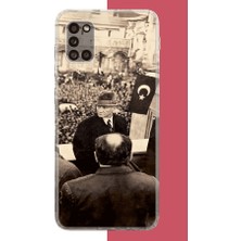 Aksesuarist Samsung Galaxy A31 Uyumlu Halka Seslenen Atatürk2 Baskılı Silikon Kılıf