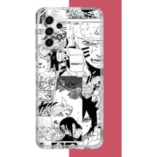 Aksesuarist Samsung Galaxy A32 Uyumlu Naruto Kolaj Baskılı Silikon Kılıf