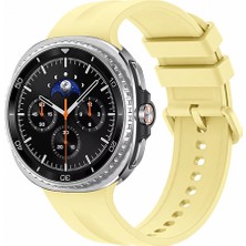 Sneezy Samsung Galaxy Watch 8 Classic 46MM Ile Uyumlu Oluklu Silikon Kordon Ayarlanabilir Spor Saat Kayışı