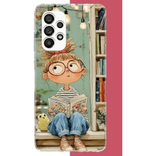 Aksesuarist Samsung Galaxy A23 Uyumlu Kitapçı Kız Baskılı Silikon Kılıf