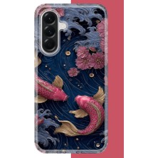 Aksesuarist Samsung Galaxy A16 Uyumlu Kırmızı Balıklar Baskılı Silikon Kılıf