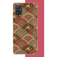 Aksesuarist Samsung Galaxy A51 Uyumlu Çini Motif Baskılı Silikon Kılıf