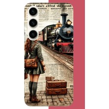 Aksesuarist Samsung Galaxy S23 Uyumlu Vintage Tren Baskılı Silikon Kılıf