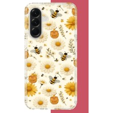 Aksesuarist Samsung Galaxy A16 Uyumlu Arılı Sarı Çiçek.jpeg Baskılı Silikon Kılıf