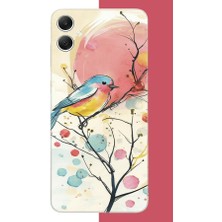 Aksesuarist Samsung Galaxy A05 Uyumlu Renkli Kuş Baskılı Silikon Kılıf