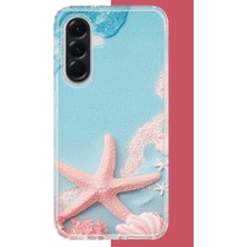 Aksesuarist Samsung Galaxy A16 Uyumlu Mavi Kumsal Baskılı Silikon Kılıf