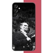 Aksesuarist Samsung Galaxy A24 Uyumlu Şapka ile Selamlayan Atatürk Baskılı Silikon Kılıf