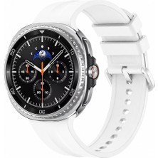 Sneezy Samsung Galaxy Watch 8 Classic 46MM Ile Uyumlu Oluklu Silikon Kordon Ayarlanabilir Spor Saat Kayışı