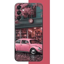 Aksesuarist Samsung Galaxy A24 Uyumlu Pembe Vos Vos Baskılı Silikon Kılıf