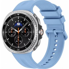Sneezy Samsung Galaxy Watch 8 Classic 46MM Ile Uyumlu Oluklu Silikon Kordon Ayarlanabilir Spor Saat Kayışı