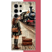 Aksesuarist Samsung Galaxy S24 Ultra Uyumlu Vintage Tren Baskılı Silikon Kılıf