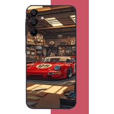 Aksesuarist Samsung Galaxy A15 Uyumlu Kırmızı Porsche Baskılı Silikon Kılıf
