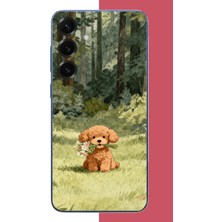 Aksesuarist Samsung Galaxy S25 Plus Uyumlu Peluş Köpek Baskılı Silikon Kılıf