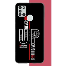 Aksesuarist Samsung Galaxy A21S Uyumlu Asla Pes Etme Baskılı Silikon Kılıf