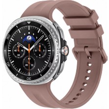 Sneezy Samsung Galaxy Watch 8 Classic 46MM Ile Uyumlu Oluklu Silikon Kordon Ayarlanabilir Spor Saat Kayışı