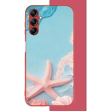 Aksesuarist Samsung Galaxy A14 Uyumlu Mavi Kumsal Baskılı Silikon Kılıf