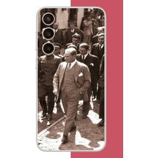 Aksesuarist Samsung Galaxy S23 Fe Uyumlu Atatürk Halkın Arasında Baskılı Silikon Kılıf