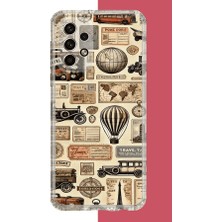 Aksesuarist Samsung Galaxy A32 Uyumlu Vintage Seyehat Baskılı Silikon Kılıf