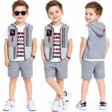 Babyboy Nice Ekstra Fosforlu Yelekli Şortlu Yazlık Takım
