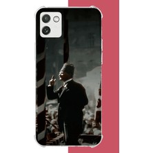 Aksesuarist Samsung Galaxy A03 Uyumlu Halka Seslenen Atatürk Baskılı Silikon Kılıf