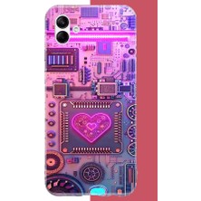 Aksesuarist Samsung Galaxy A06 Uyumlu Cyberpunk Neon Baskılı Silikon Kılıf