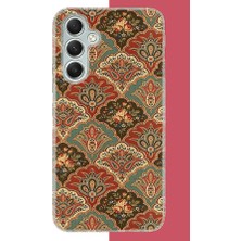 Aksesuarist Samsung Galaxy A34 Uyumlu Çini Motif Baskılı Silikon Kılıf