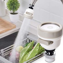 TeknoKapsül Kyrotech 360° Ayarlanabilir Musluk Başlığı – Su Tasarruflu Lavabo Ucu, 3 Farklı Püskürtme Modu, Sıçramaya Dayanıklı Tasarım | Mutfak ve Banyo Lavaboları Için Döner Musluk Başlığı