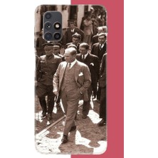 Aksesuarist Samsung Galaxy M51 Uyumlu Atatürk Halkın Arasında Baskılı Silikon Kılıf
