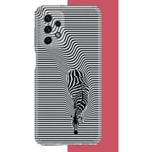 Aksesuarist Samsung Galaxy A33 Uyumlu Abstract Zebra Baskılı Silikon Kılıf