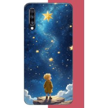 Aksesuarist Samsung Galaxy A70 Uyumlu Küçük Prens2 Baskılı Silikon Kılıf