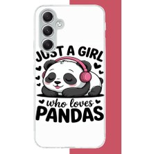 Aksesuarist Samsung Galaxy A34 Uyumlu Kawaii Panda Baskılı Silikon Kılıf