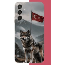 Aksesuarist Samsung Galaxy M15 Uyumlu Ulu Kurt Baskılı Silikon Kılıf